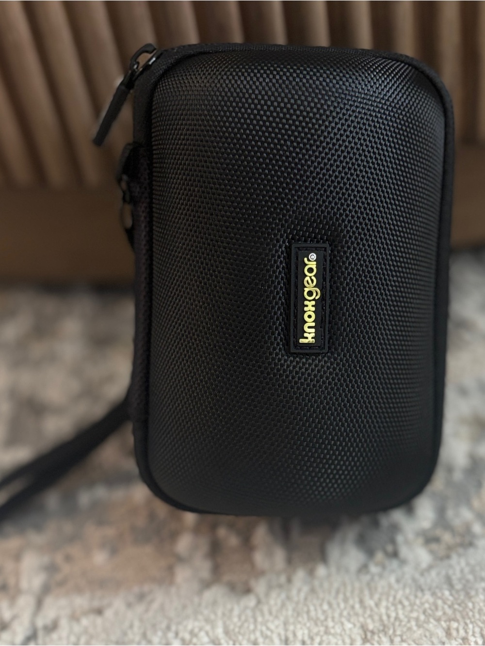 Knox Gear Hard Case Universal Travel Organizer Storage Pouch Black Zip-Up